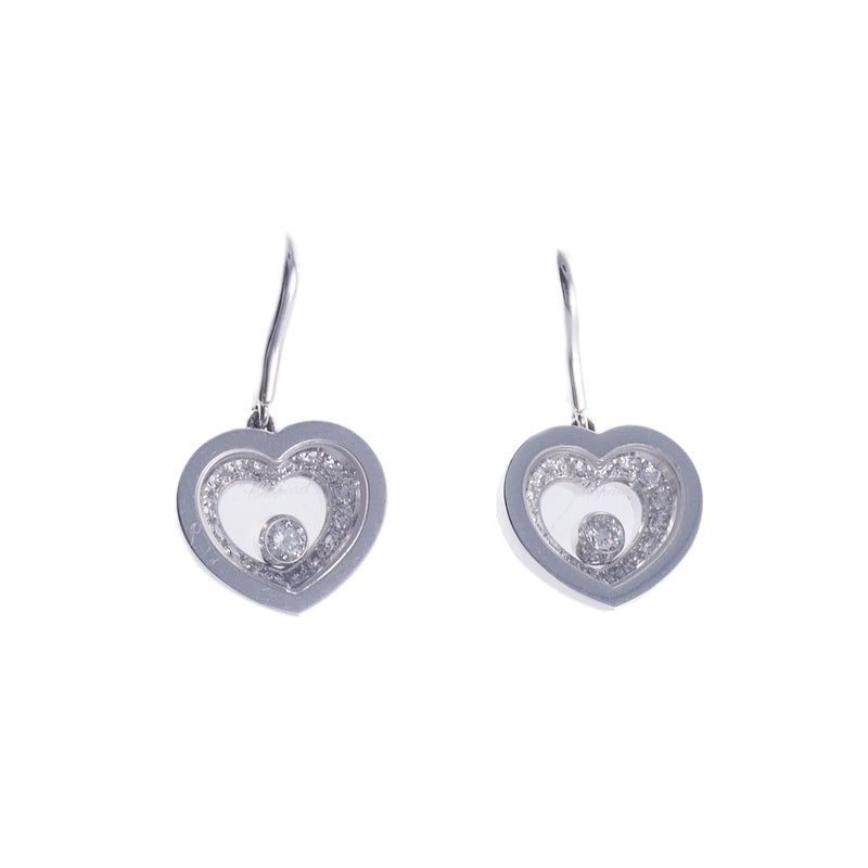 CHOPARD Happy Hearts 18-karat gold diamond earrings | NET-A-PORTER